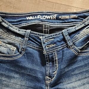 Wallflower Mid Rise Dark Blue Jeans